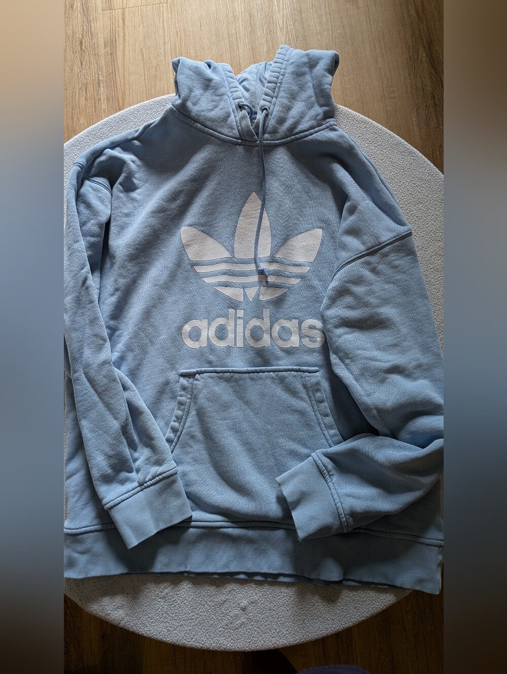 adidas Light Blue Trefoil Pullover Hoodie
